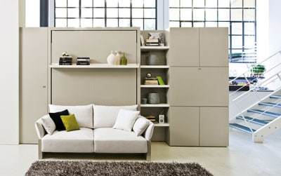 CLEI Schrankbett, Sofa & Schreibtisch Nuovoliola System geschlossen